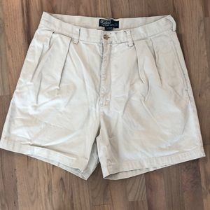 Polo by Ralph Lauren khaki pleated shorts